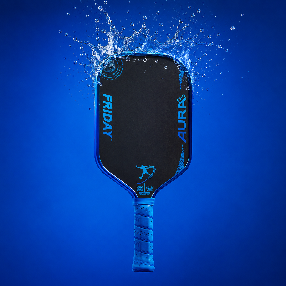 Friday Aura Pro Metallic Blue limited edition pickleball paddle