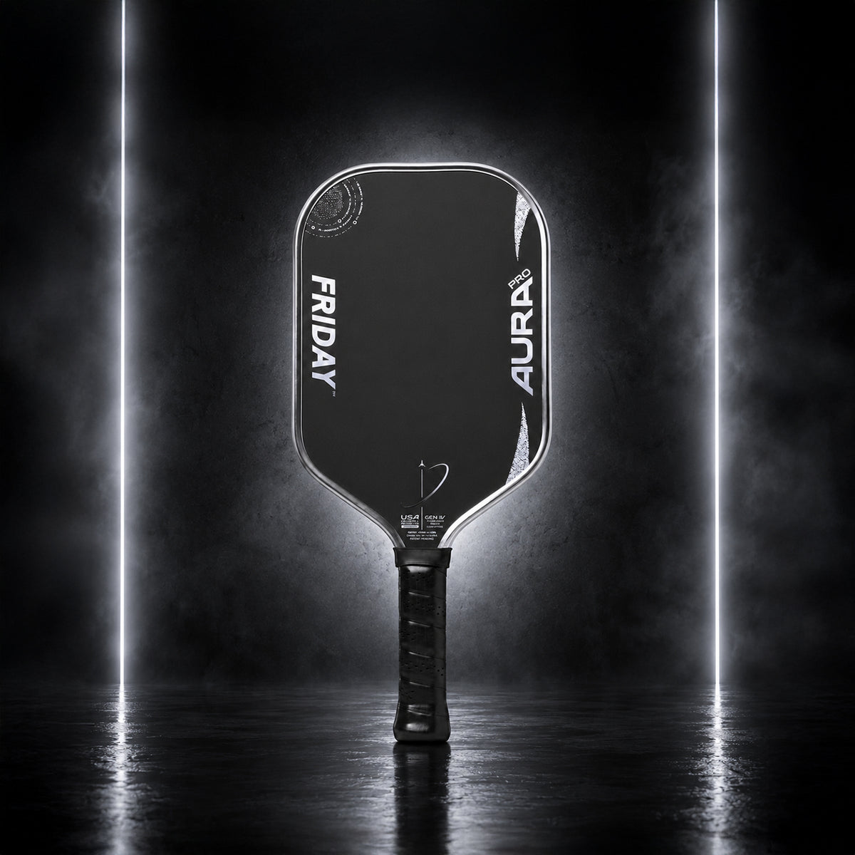 Friday Aura Pro Metallic Eclipse black limited edition pickleball paddle