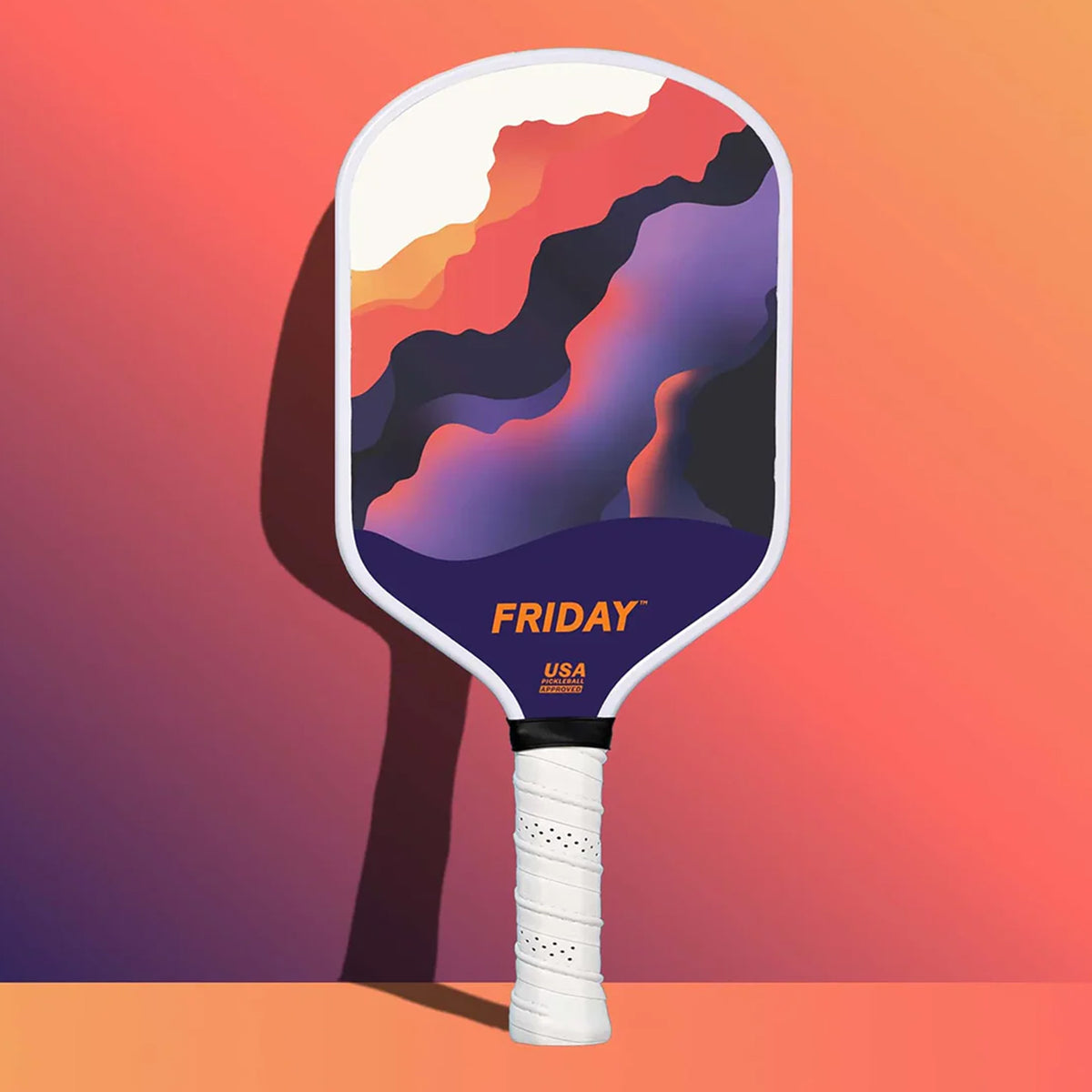 Friday Original beginner pickleball paddle Sunset Noir face detail