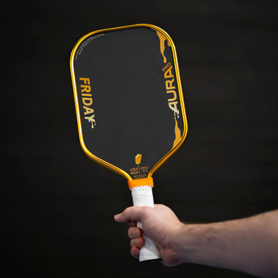 Friday Aura Pro Creamsicle limited edition pickleball paddle front view