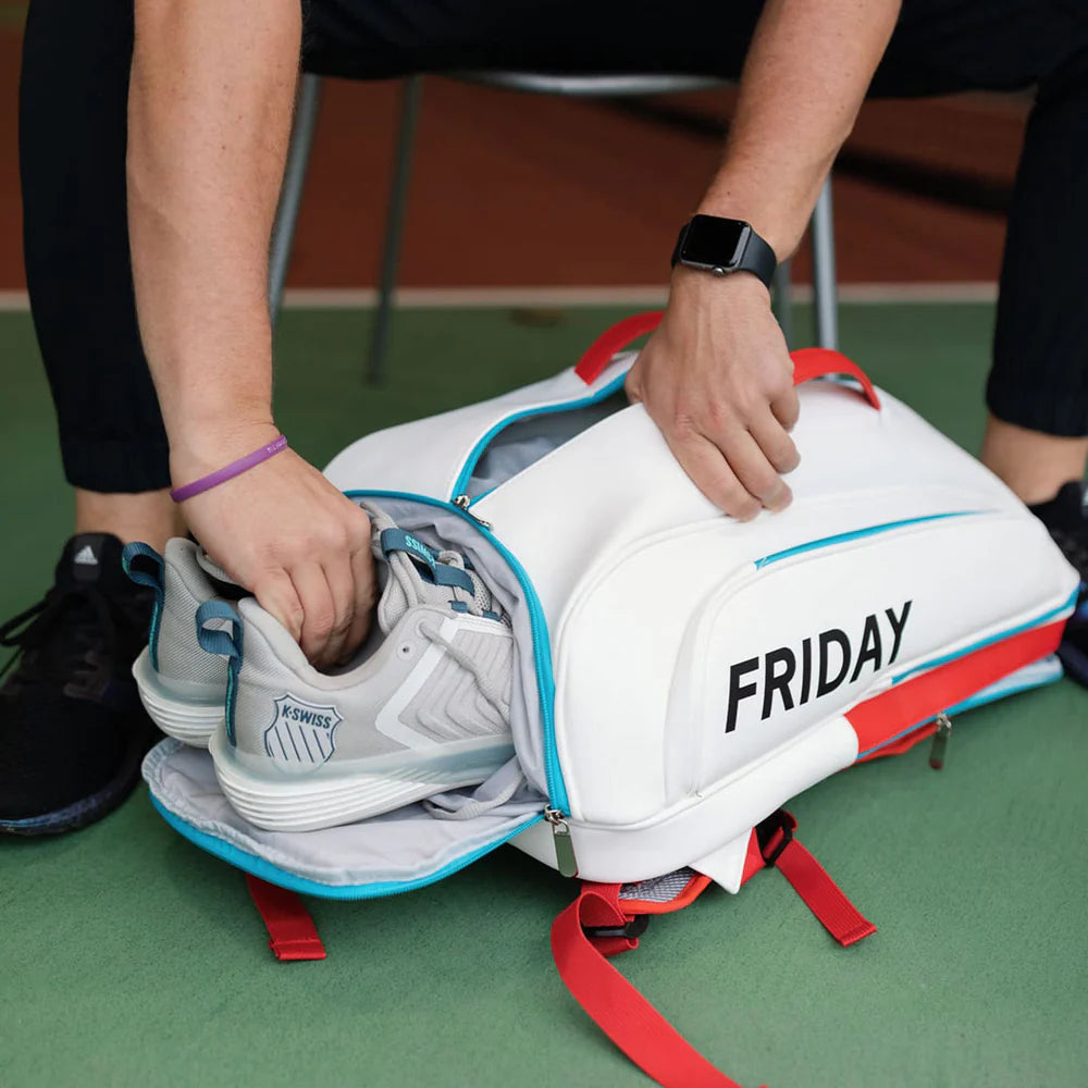 Friday pickleball backpack shoe compartment