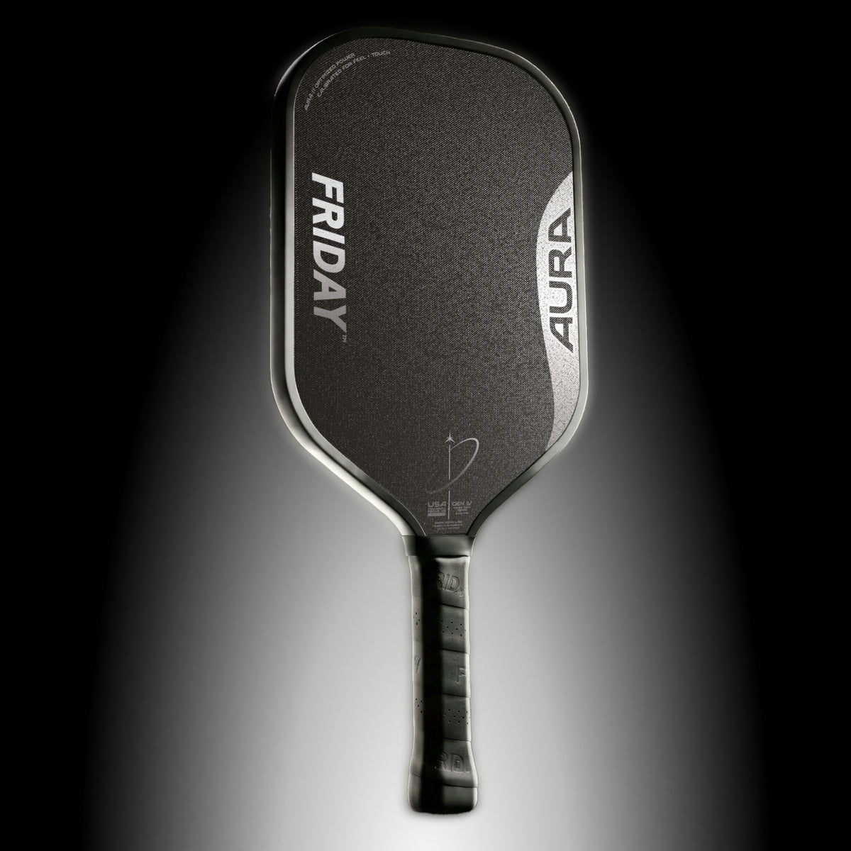 Friday Aura Gen 4 pickleball paddle in Eclipse black colourway