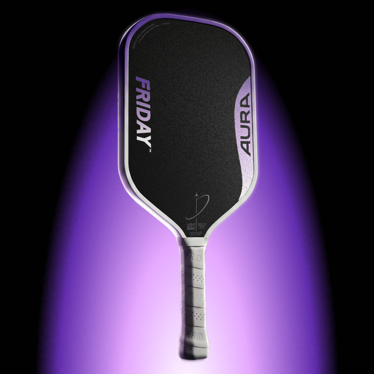 Friday Aura Gen 4 pickleball paddle in Lunar purple colourway