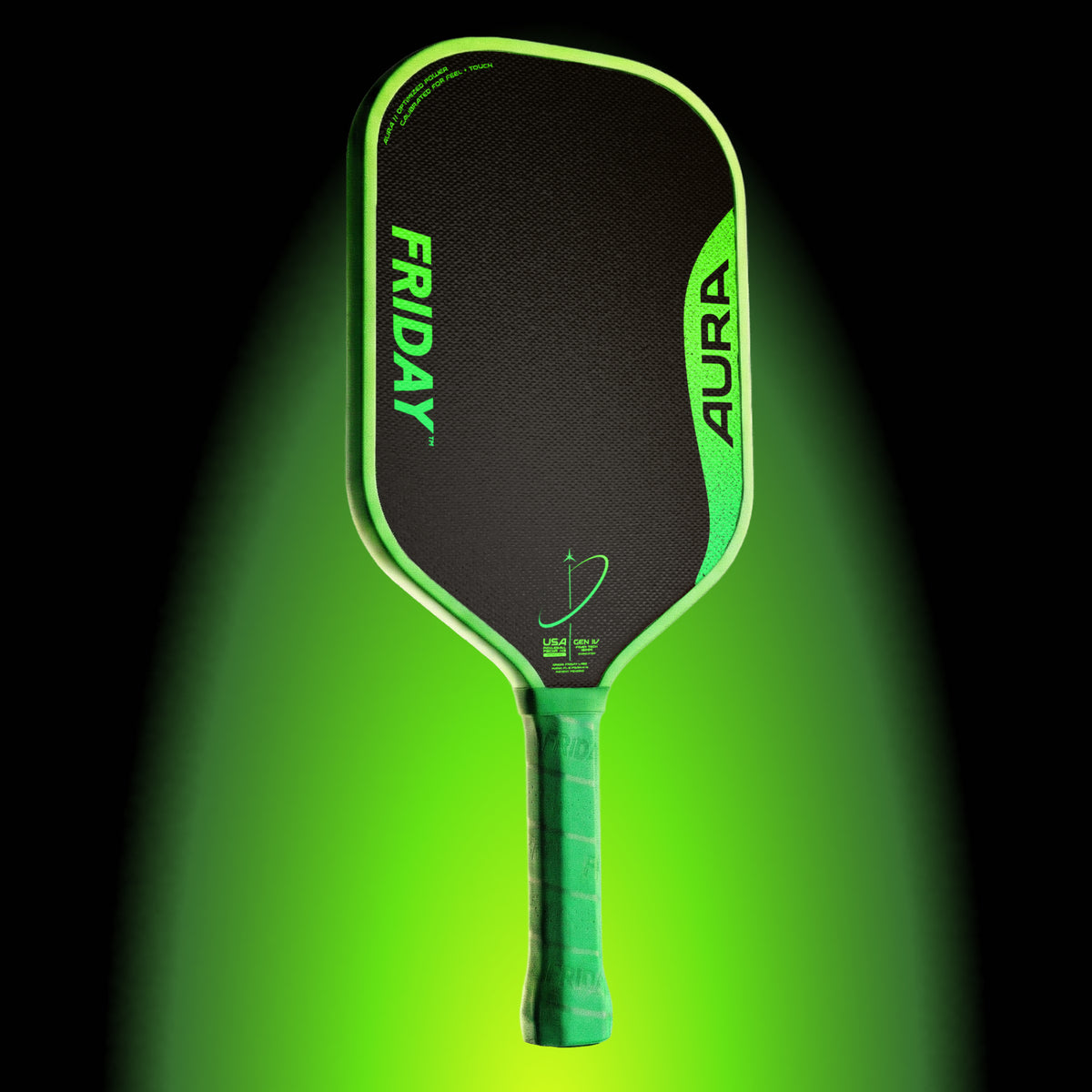 Friday Aura Gen 4 pickleball paddle in Terra green colourway