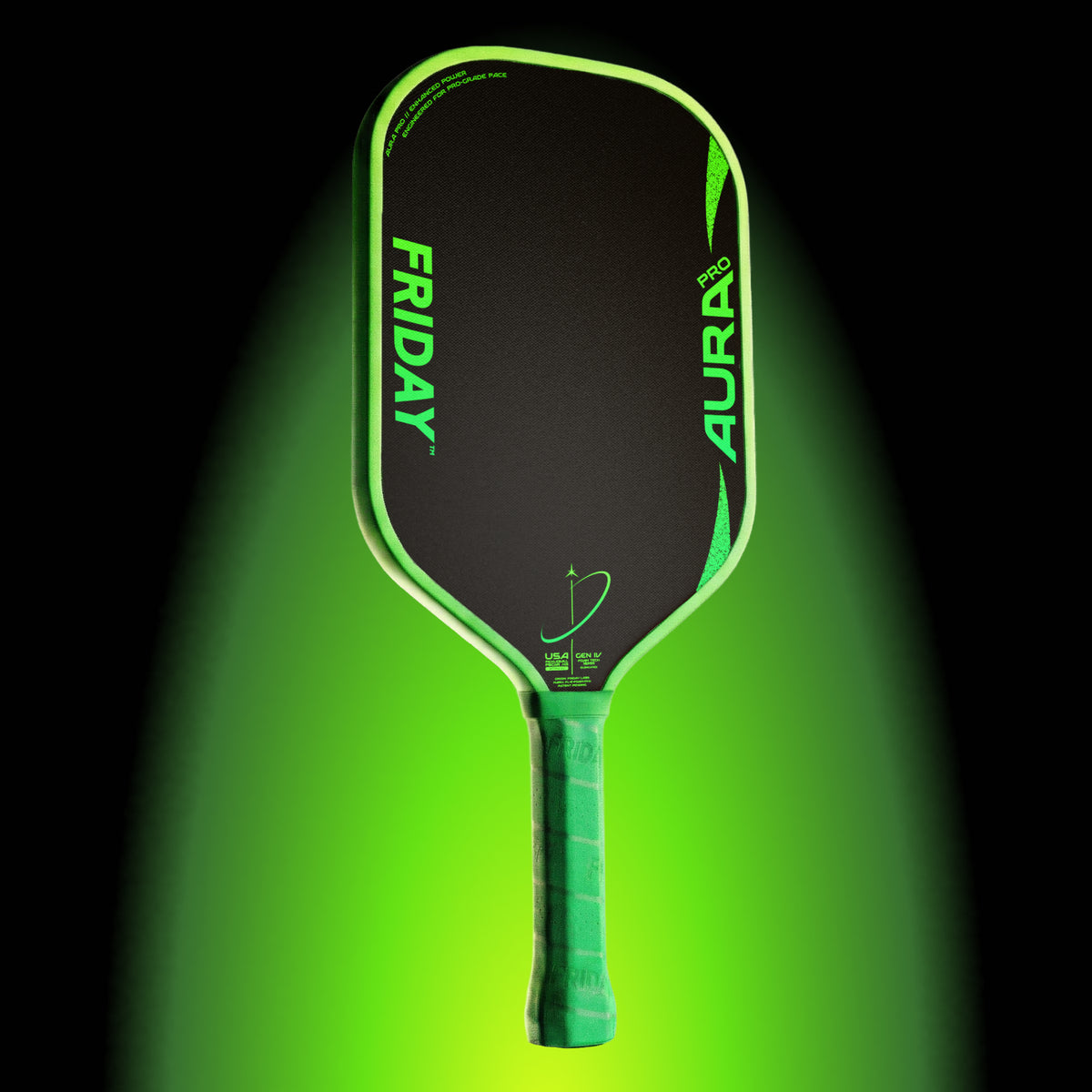 Friday Aura Pro Gen 4 pickleball paddle in Terra green colourway